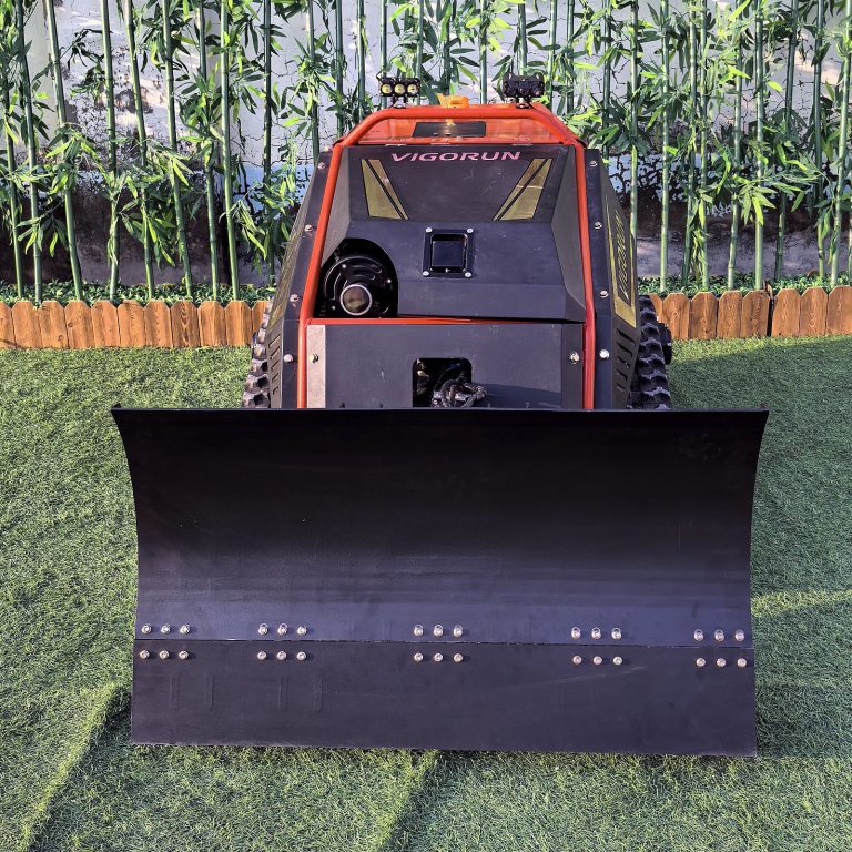 agricultural robotic gasoline travel speed 4Km tracked remotely controlled flail mulcher