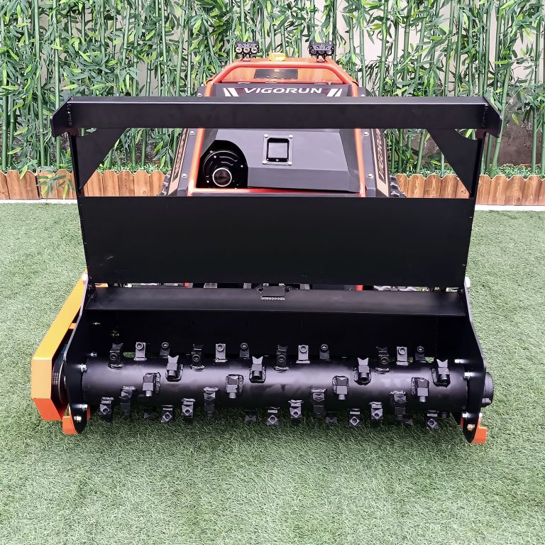 2 cylinder 4 stroke gasoline engine zero turn rubber track wireless radio control flail mower